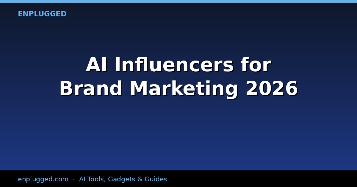 AI Influencers for Brand Marketing: The New Frontier of Digital Engagement in 2026
