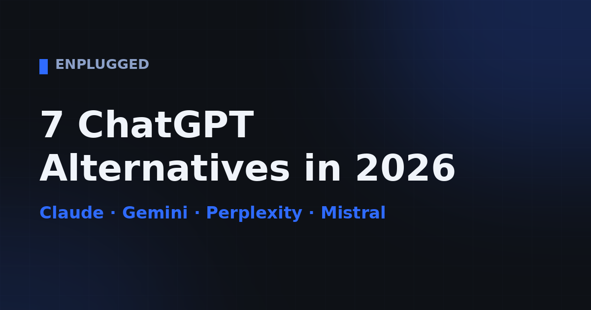 ChatGPT alternatives compared in 2026