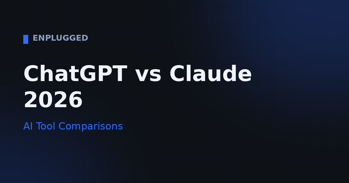 ChatGPT vs Claude 2026 comparison