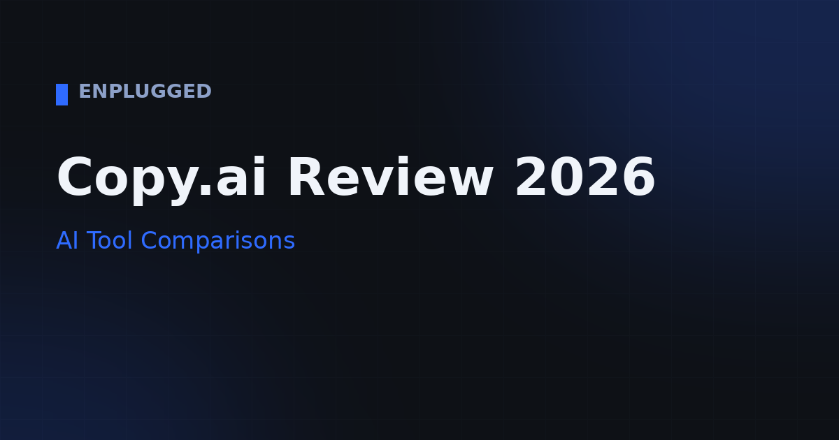 Copy.ai review 2026 — AI writing and workflow tool