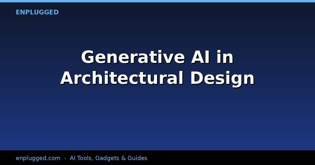 Generative AI in Architectural Design: Reshaping Creativity and Efficiency in 2026
