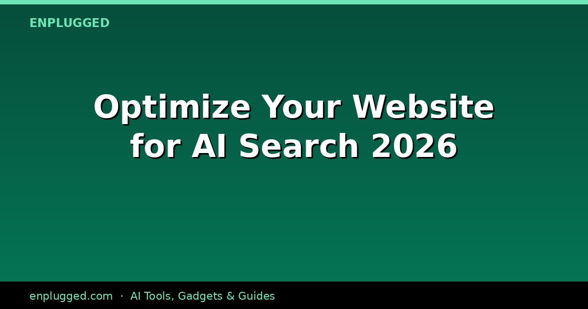 Optimizing Your Website for AI Search: A 2026 Guide to Future-Proofing SEO