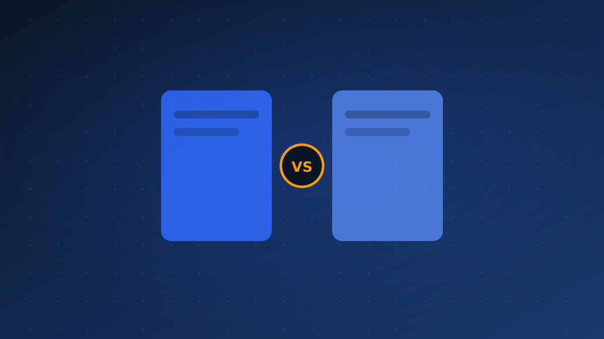 Abstract illustration of side-by-side tool panels with a comparison badge representing Perplexity Comet Browser Review : Worth Switching From Chrome?