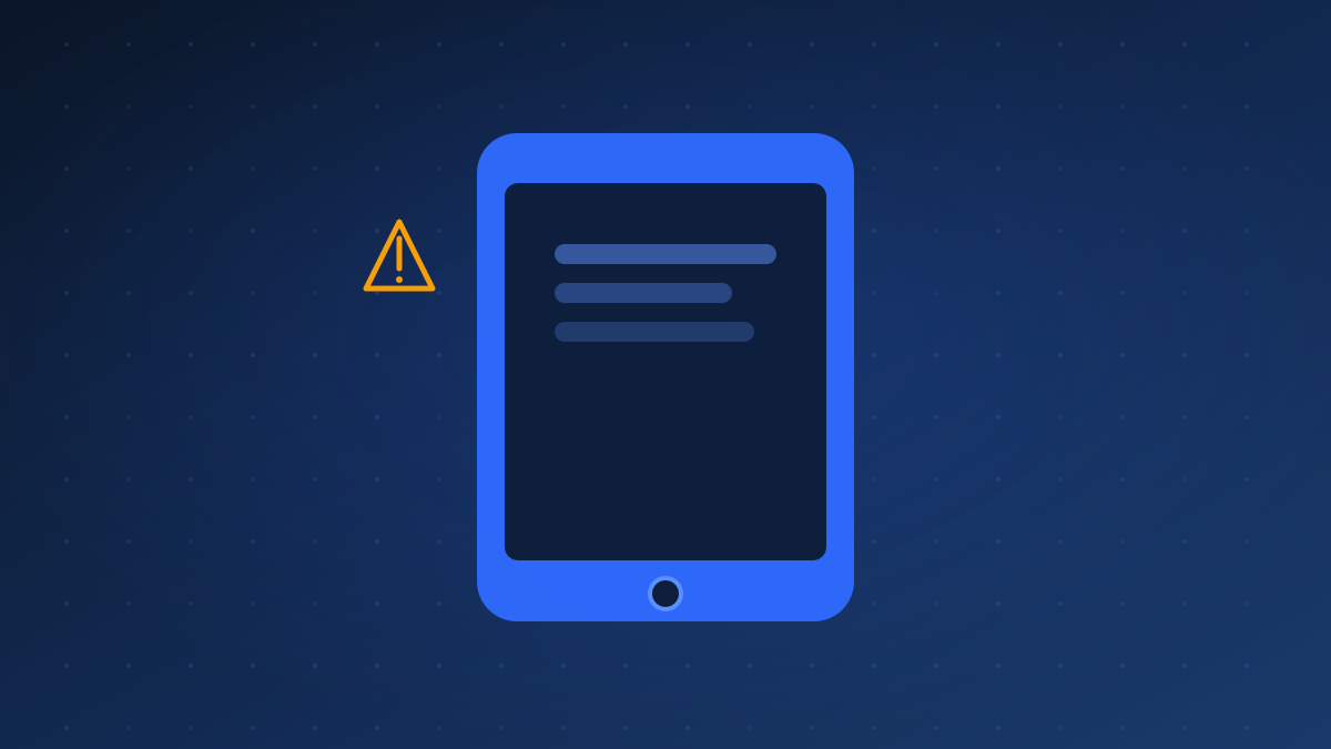 Abstract illustration of a smartphone with a warning triangle representing Samsung Internet Keeps Stopping: Complete Fix Guide