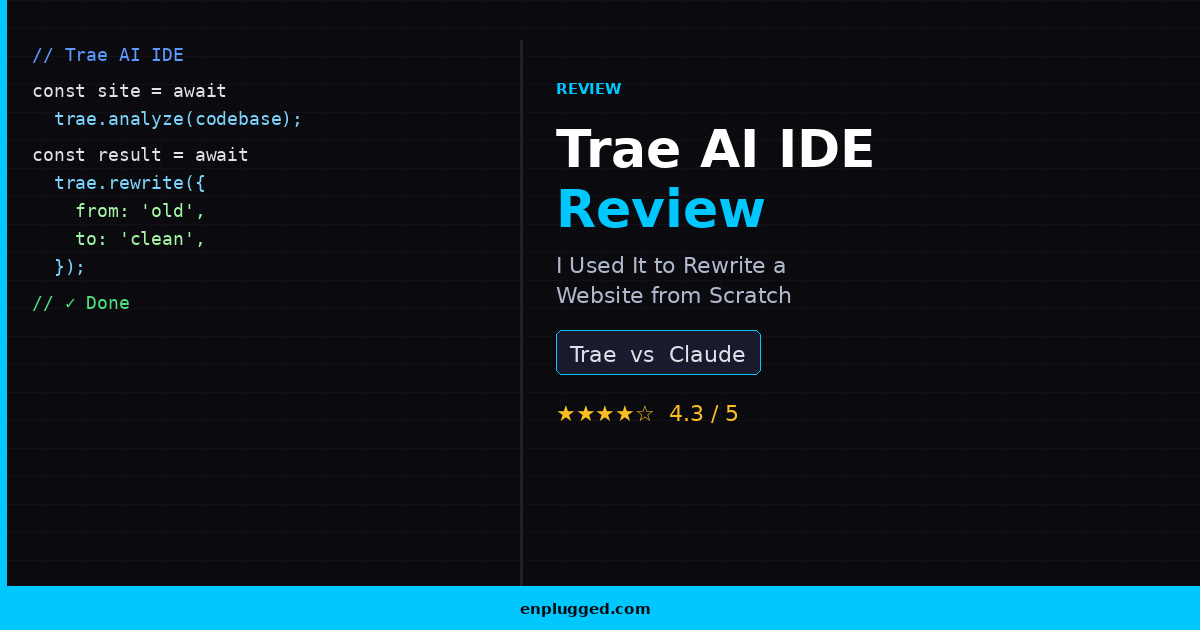 Developer using an AI coding IDE to rewrite a website from scratch