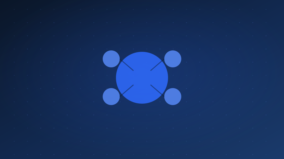 Abstract illustration of connected AI nodes and tool icons representing the Model Context Protocol