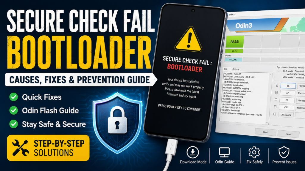 Secure Check Fail: Bootloader on Samsung & Android (Complete Fix Guide for 2026)