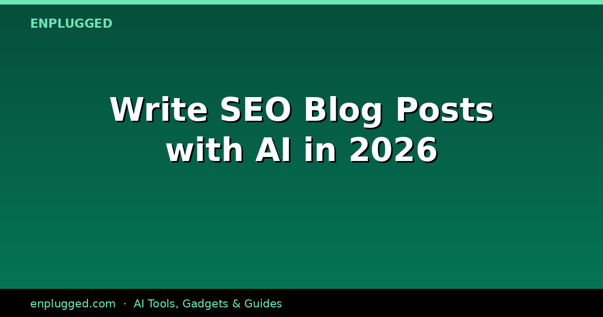 How to Write SEO Optimized Blog Posts with AI in 2026